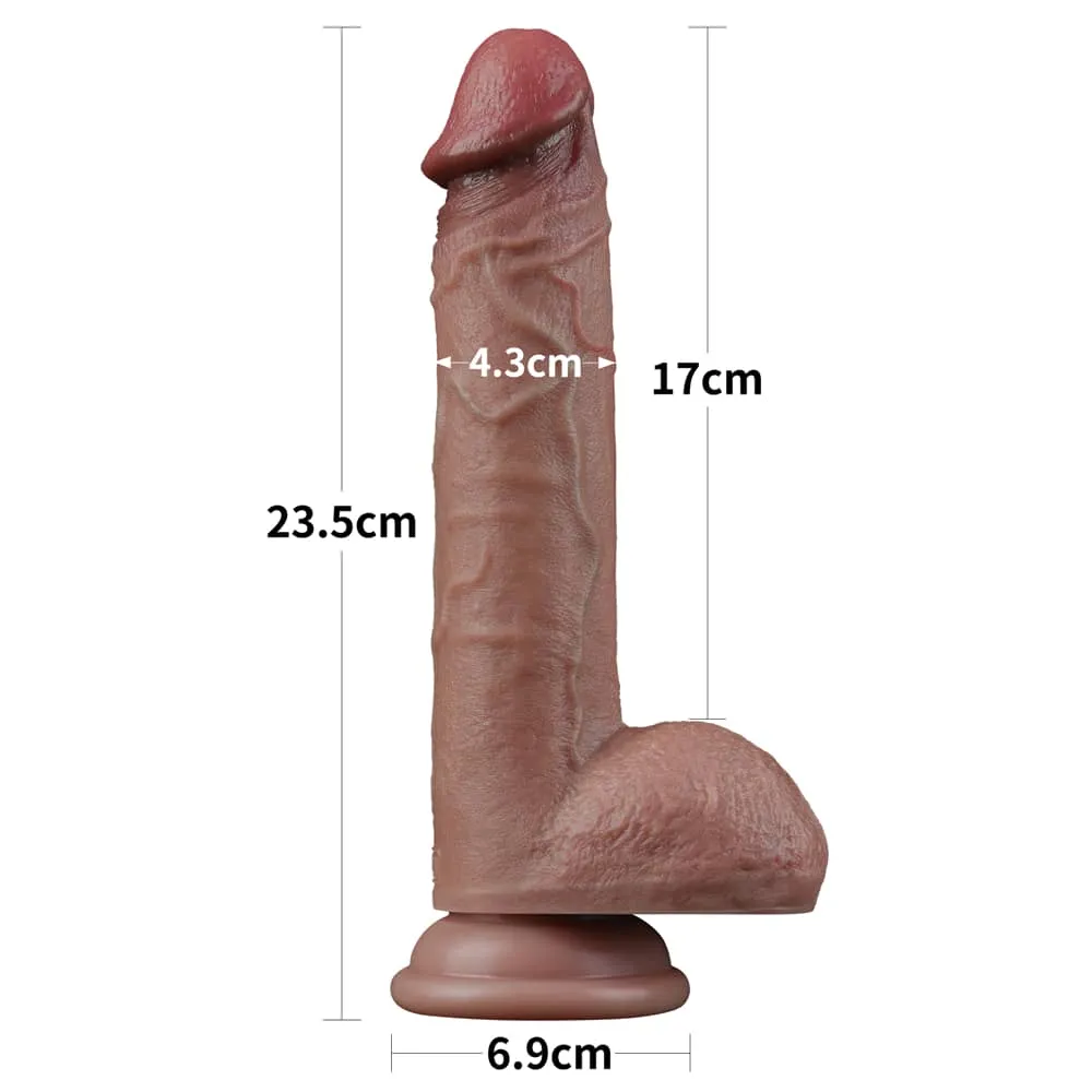 9'' Dual Density Silicone Cock