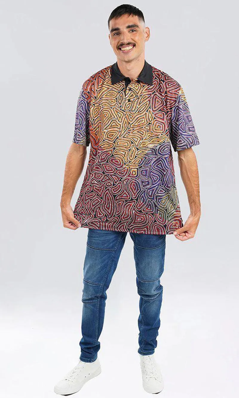 Aboriginal Art Unisex Polo Our Many Tribes