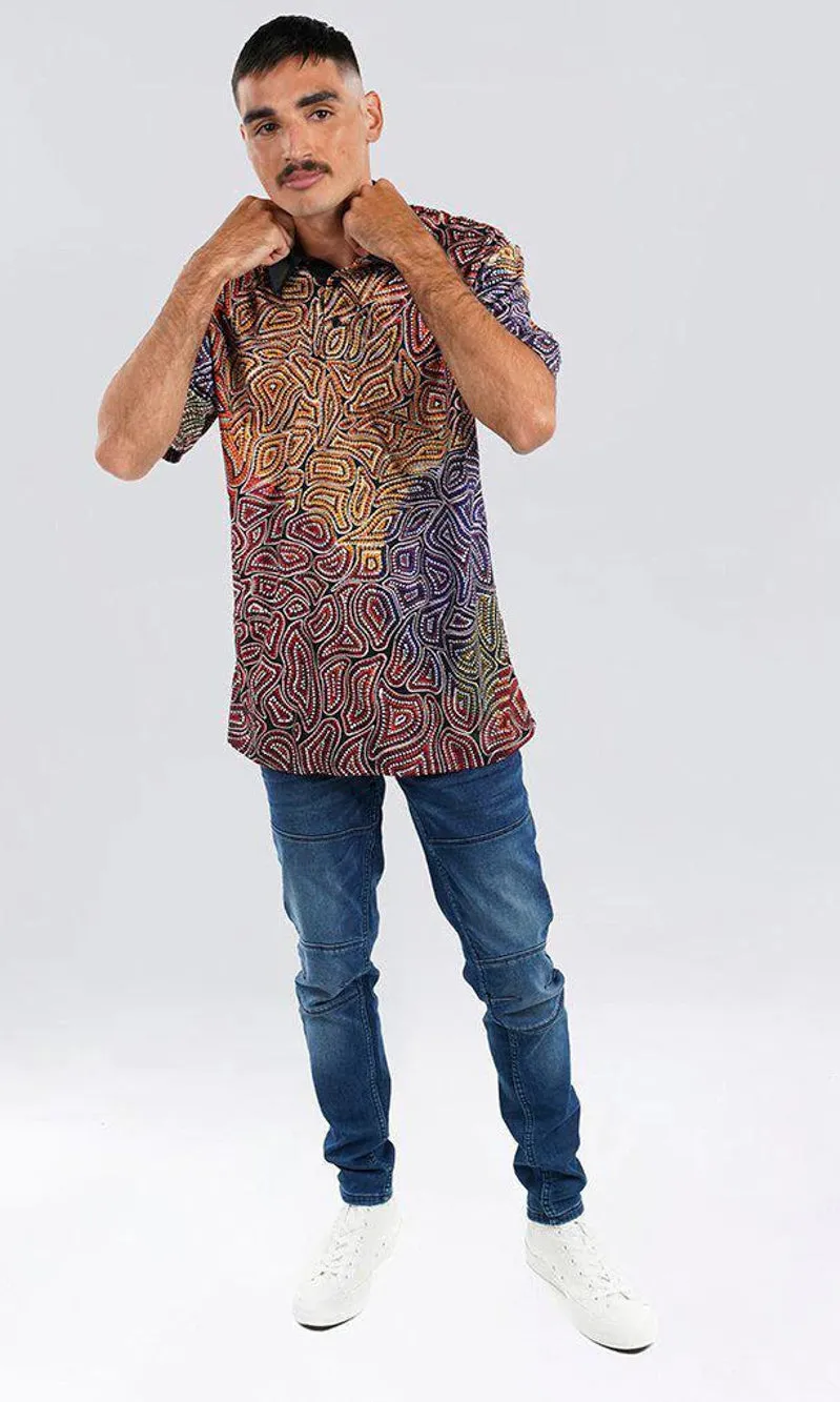 Aboriginal Art Unisex Polo Our Many Tribes