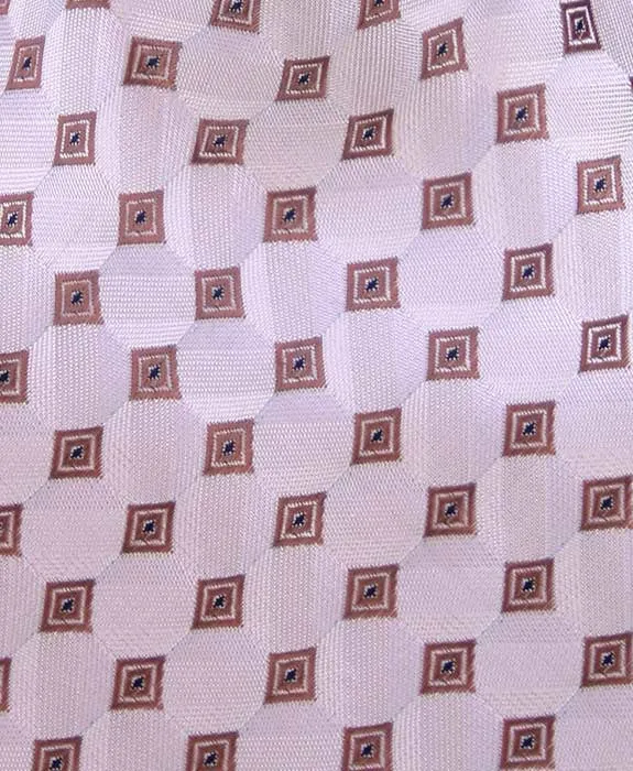 Beige Geometric Necktie