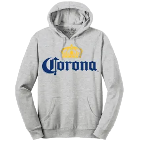 Corona Logo Pullover Hooded Sweatshirt - Gray