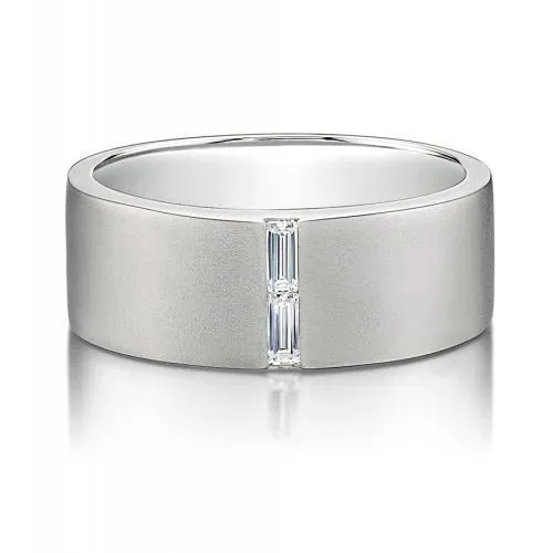 Dress ring with 0.28 carats* of diamond simulants in 10 carat white gold