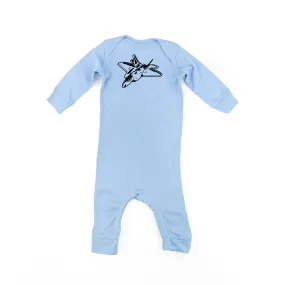 FIGHTER JET - Minimalist Design - One Piece Baby Sleeper