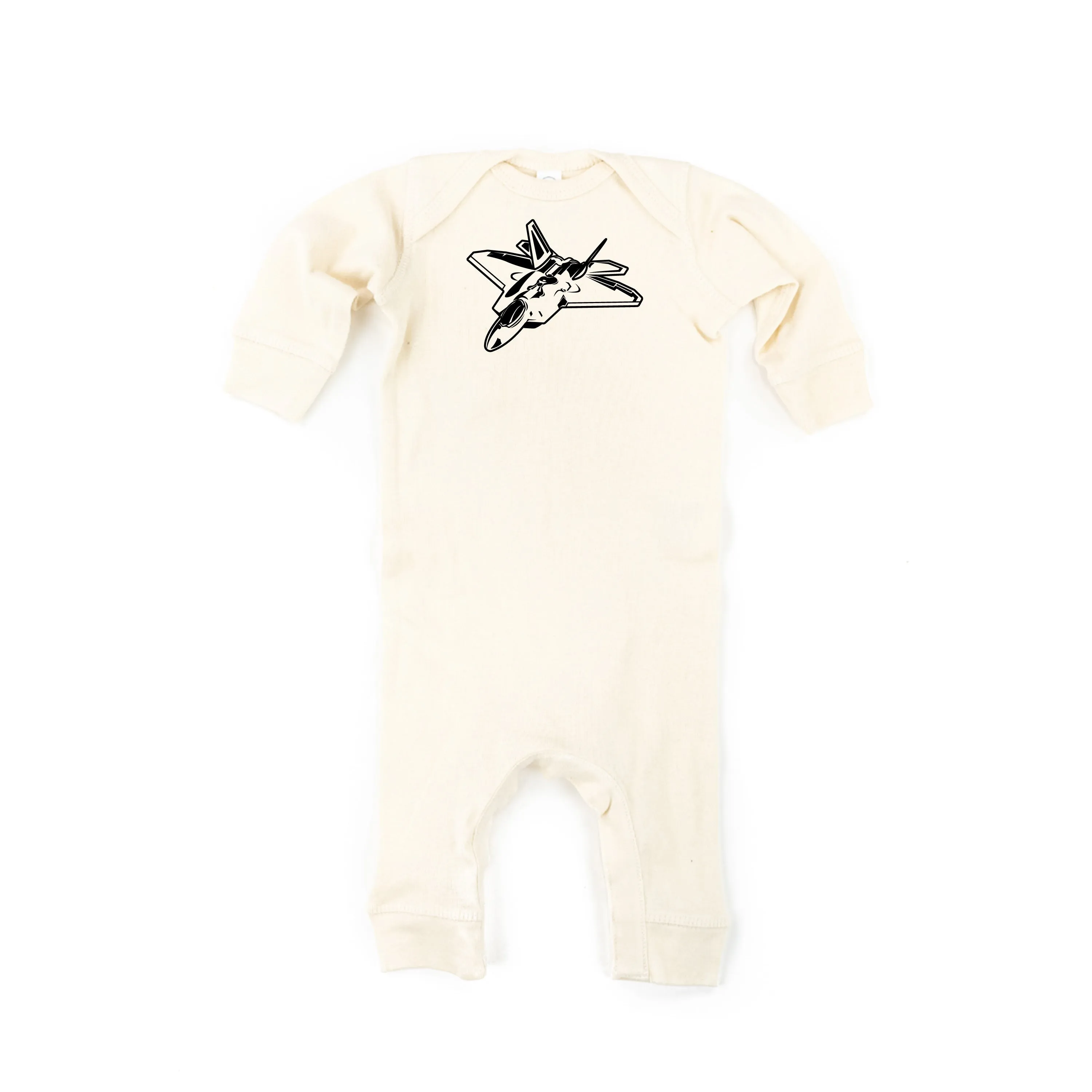 FIGHTER JET - Minimalist Design - One Piece Baby Sleeper