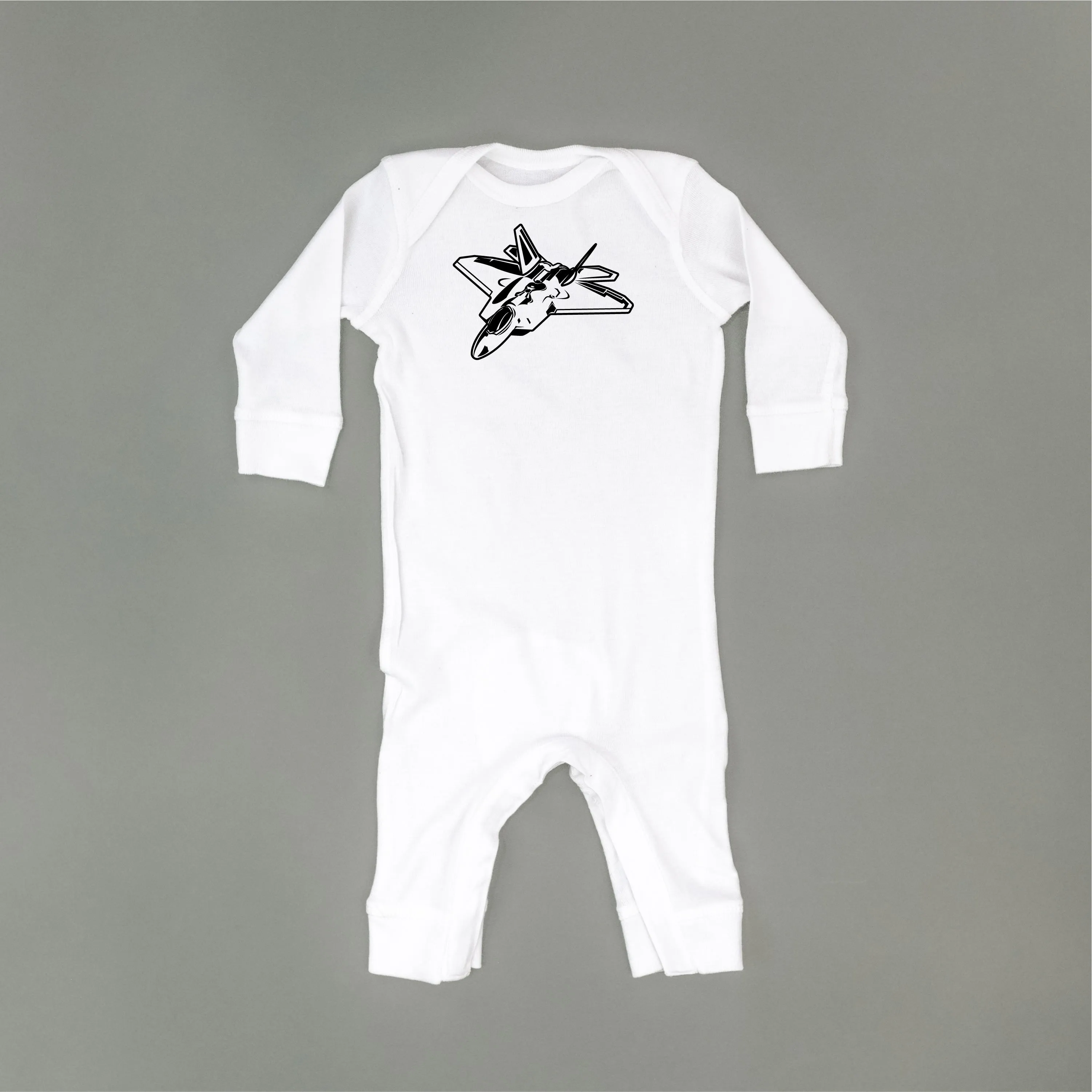 FIGHTER JET - Minimalist Design - One Piece Baby Sleeper