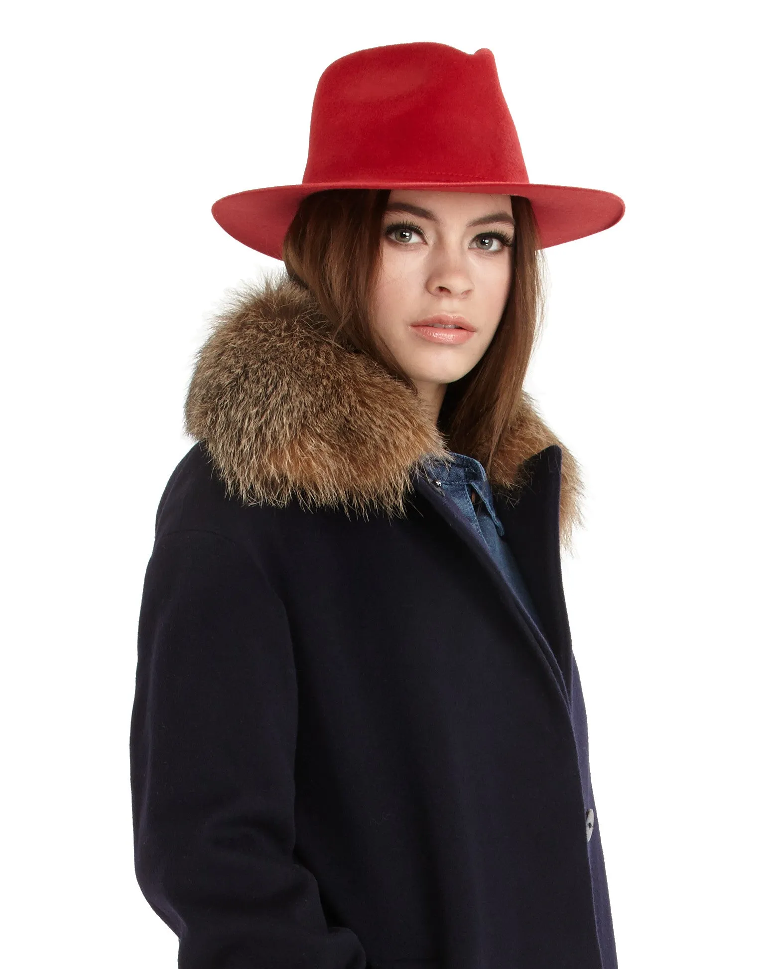 Fleurette Loro Piana Wool Coat with Genuine Fox Fur - FINAL SALE