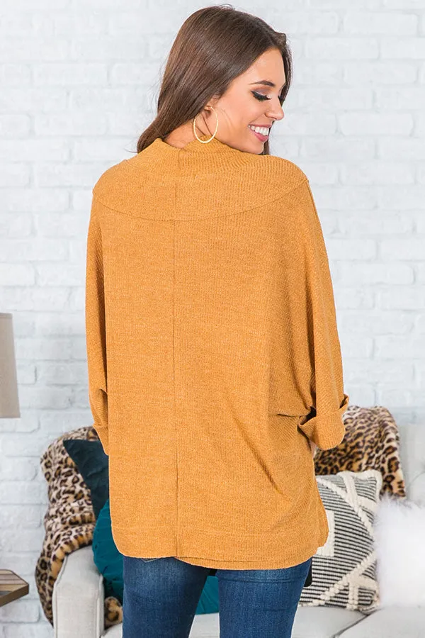 Girls Night Shift Top in Light Camel