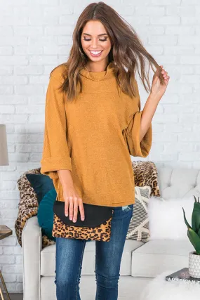Girls Night Shift Top in Light Camel