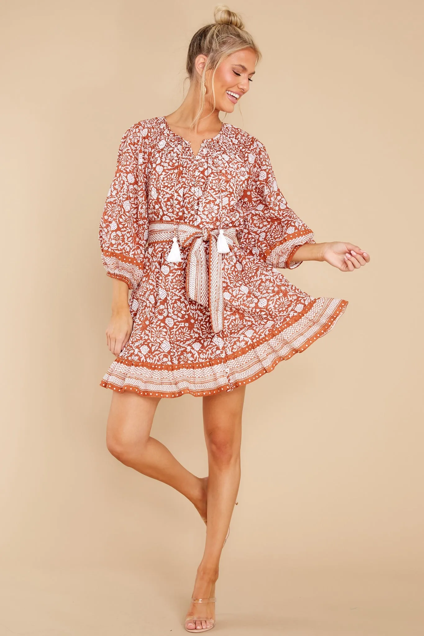 Gwen Anila Block Print Mini Dress