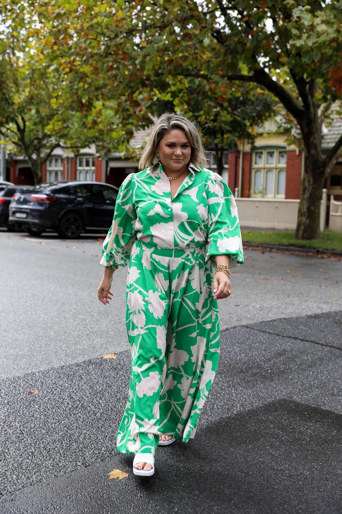 Kate Shirt - Green Leaf