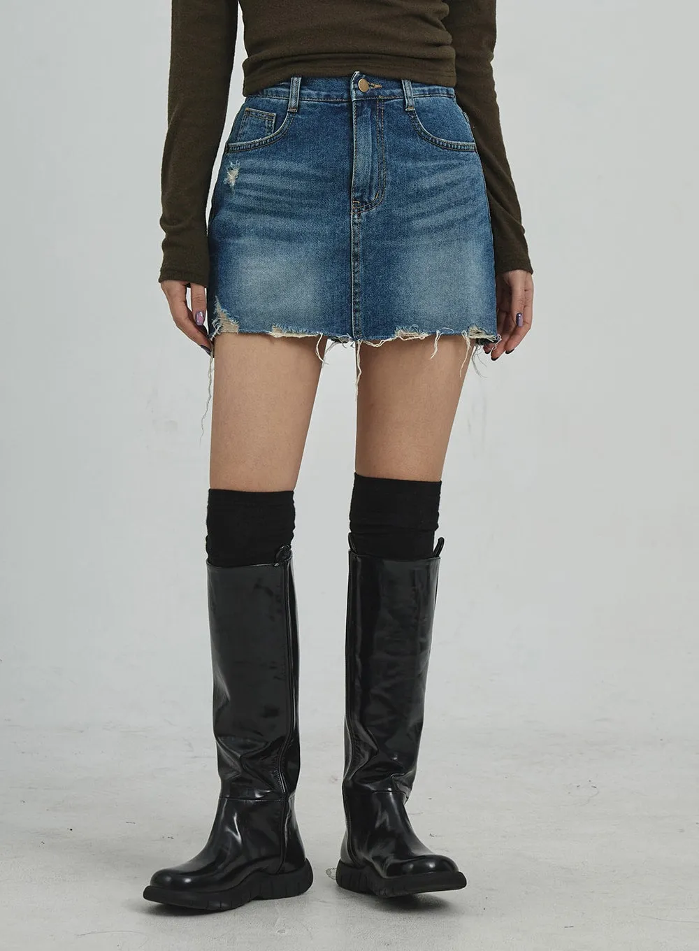 Layered Turtleneck And Cross Top Set CD12