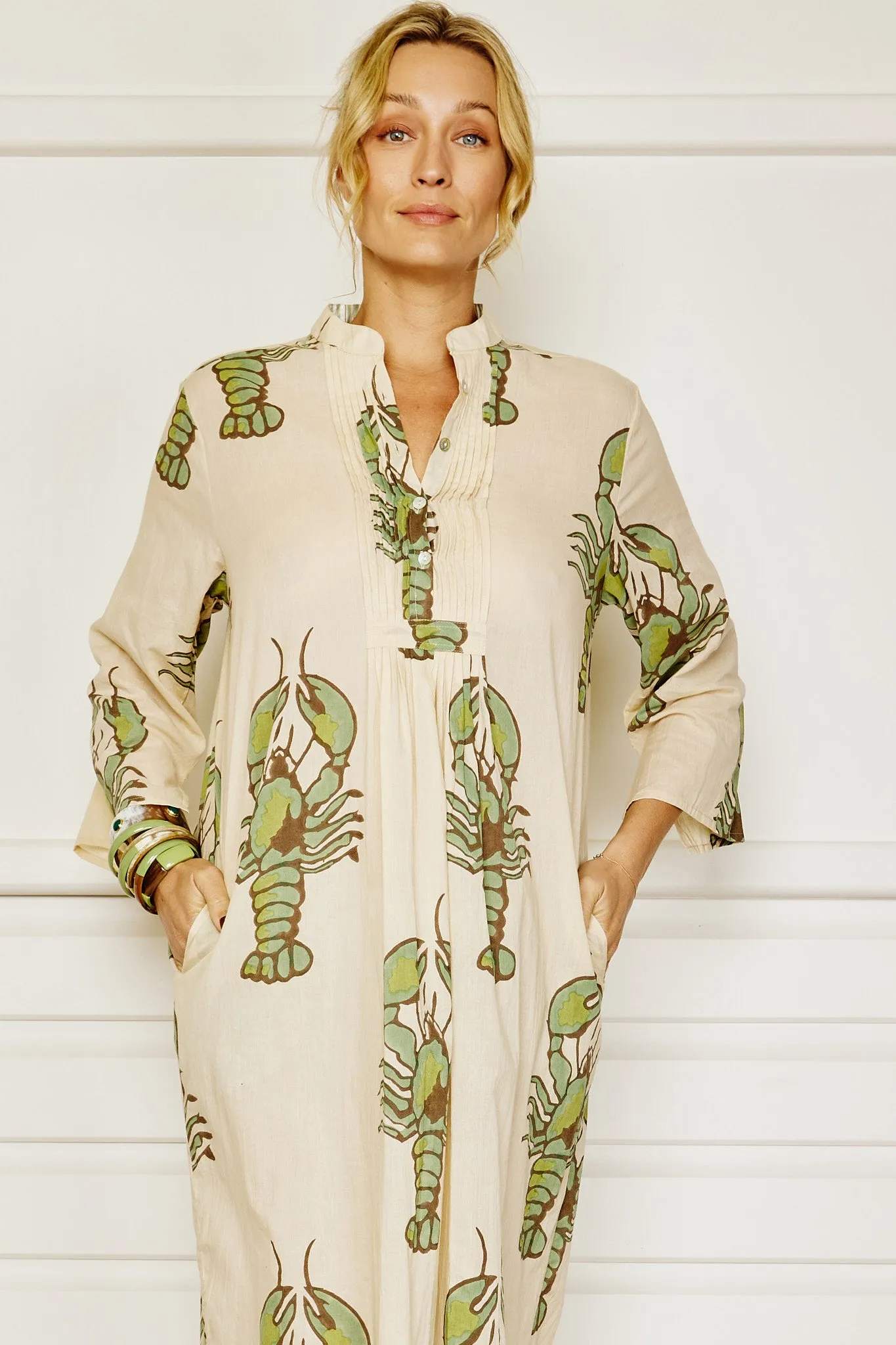 Lobster Love Caftan - Sea Green - Mandalay Designs