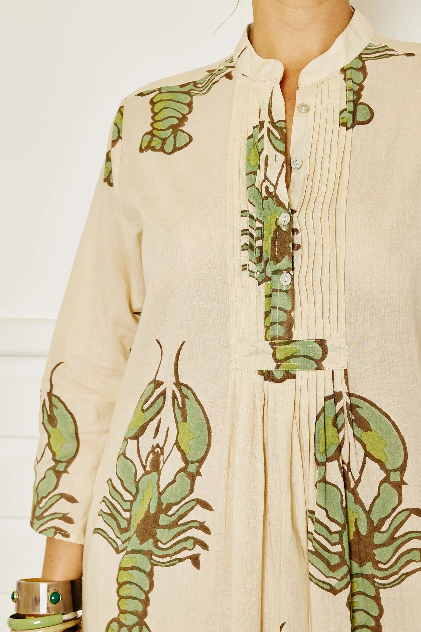 Lobster Love Caftan - Sea Green - Mandalay Designs