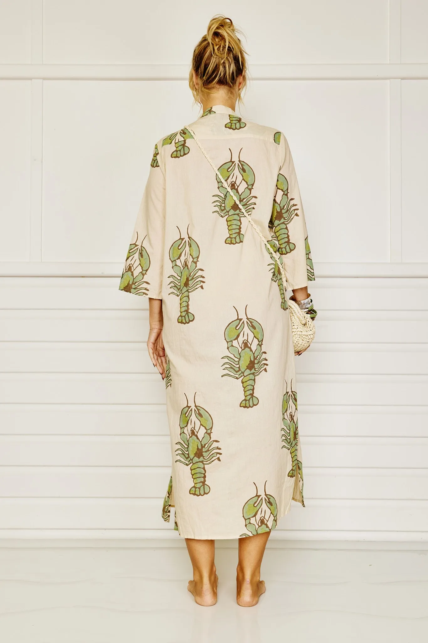 Lobster Love Caftan - Sea Green - Mandalay Designs