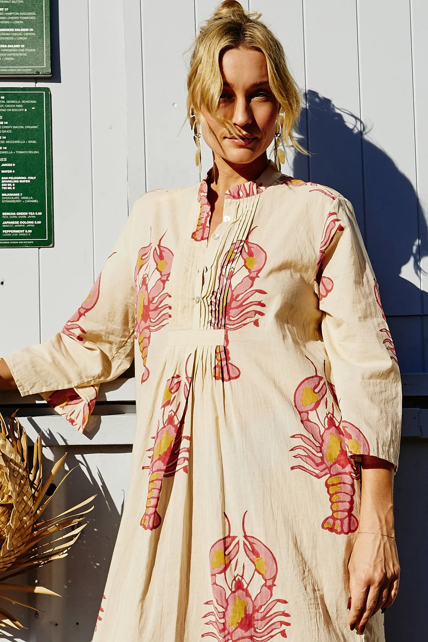 Lobster Love Caftan - Shell Pink - Mandalay Designs