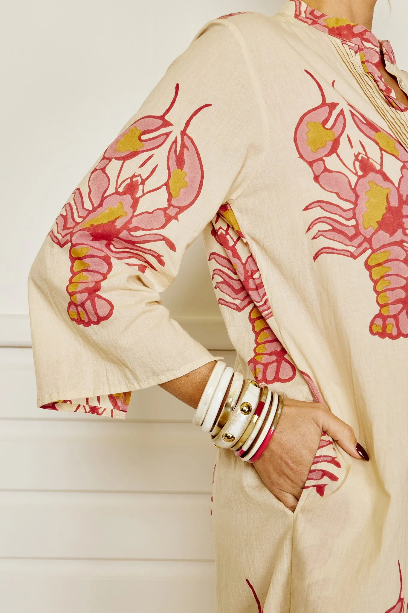 Lobster Love Caftan - Shell Pink - Mandalay Designs