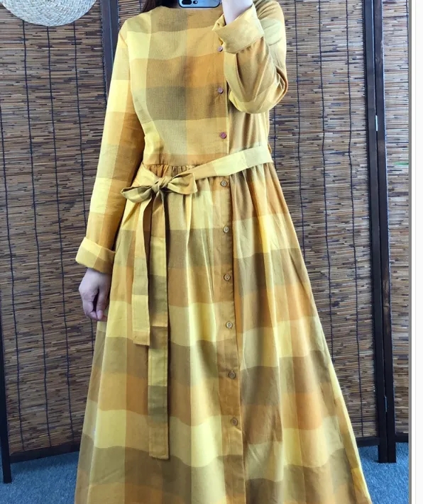 Long Sleeve Women Dresses Cotton Outwear Women Dress XMLP9201229