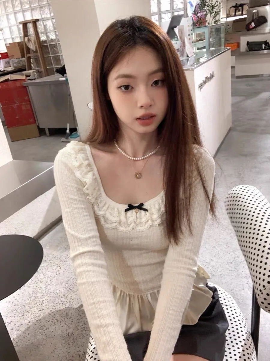 [Mummy Cat] Sweet Gal Knit Top