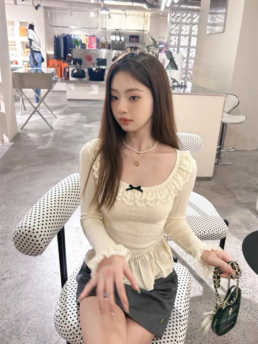 [Mummy Cat] Sweet Gal Knit Top