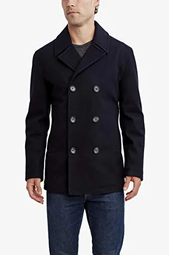 Nautica Men's Classic Double Breasted Peacoat, Dark Navy, Medium