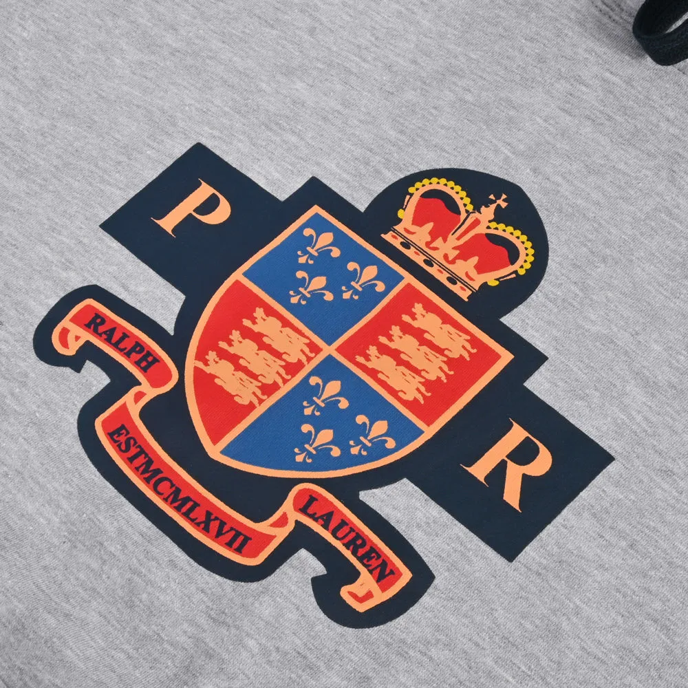 Polo Republica Men's PR Crest Printed Fleece Pullover Hoodie