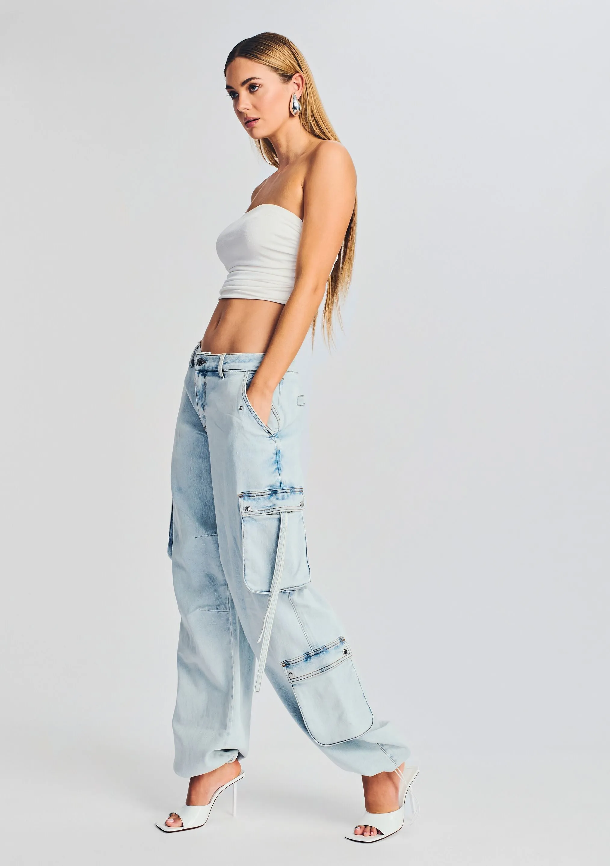Samira Low Rise Cargo Jean