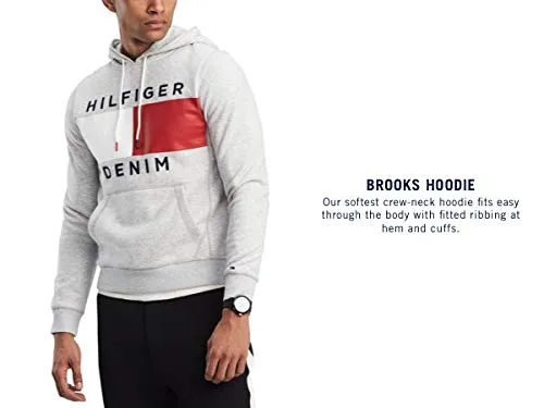Tommy Hilfiger Men's THD Hoodie Sweatshirt, Peacoat, MD