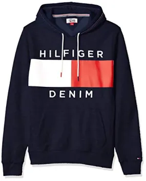 Tommy Hilfiger Men's THD Hoodie Sweatshirt, Peacoat, MD